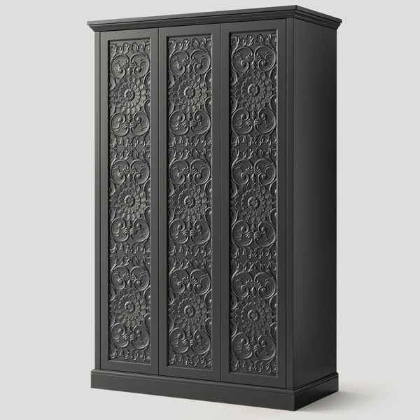 Шкаф большой, фасад №2 «цветочный узор