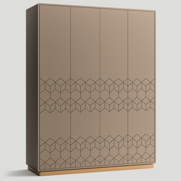 Большой шкаф, фасад №1 «геометрия», ножки №6 «цоколь 62мм»