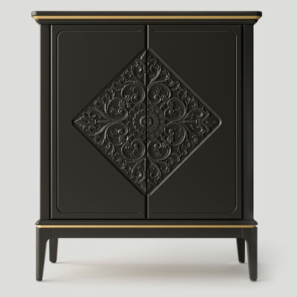 Комод, фасад тип 5 (цветочный узор + царга 2)