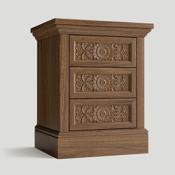 Тумбочка прикроватная, фасад №2 «цветочный узор