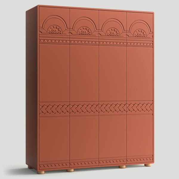 Большой шкаф, фасад №6 «узорочье», ножки №3 «стандарт 40мм»