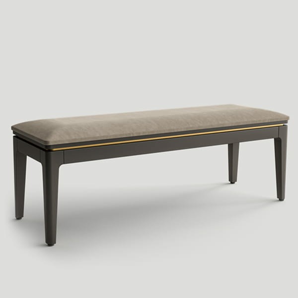 Банкетка средняя, тип 5 (чёрный + прослойка под золото)