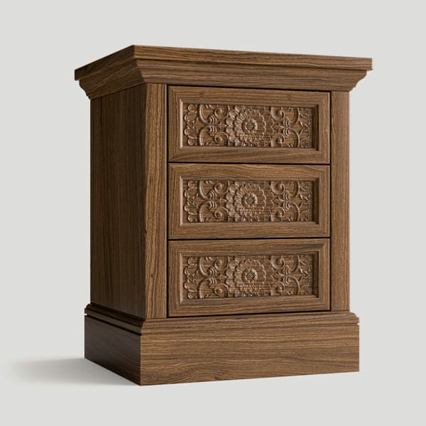 Тумбочка прикроватная, фасад №2 «цветочный узор