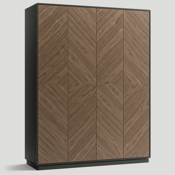 Большой шкаф, фасад №7 «орех», ножки №6 «цоколь 62мм»