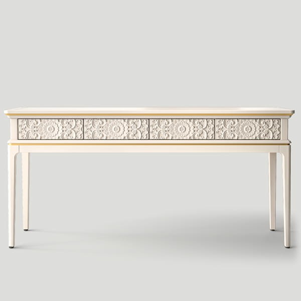 Консоль длинная, фасад тип 5 (цветочный узор + царга 2)