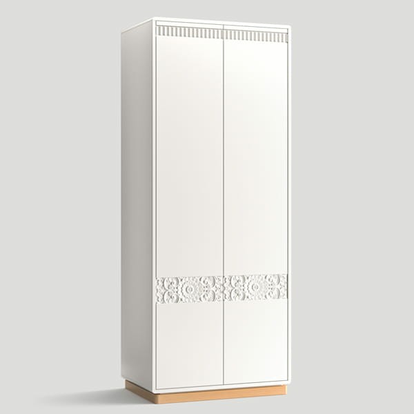 Большой шкаф, фасад №2 «цветочный узор», ножки №6 «цоколь 62мм»