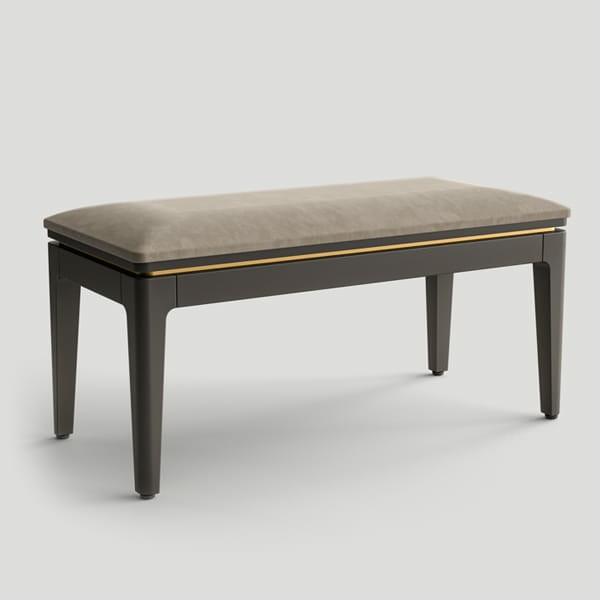 Банкетка малая, тип 5 (чёрный + прослойка под золото)